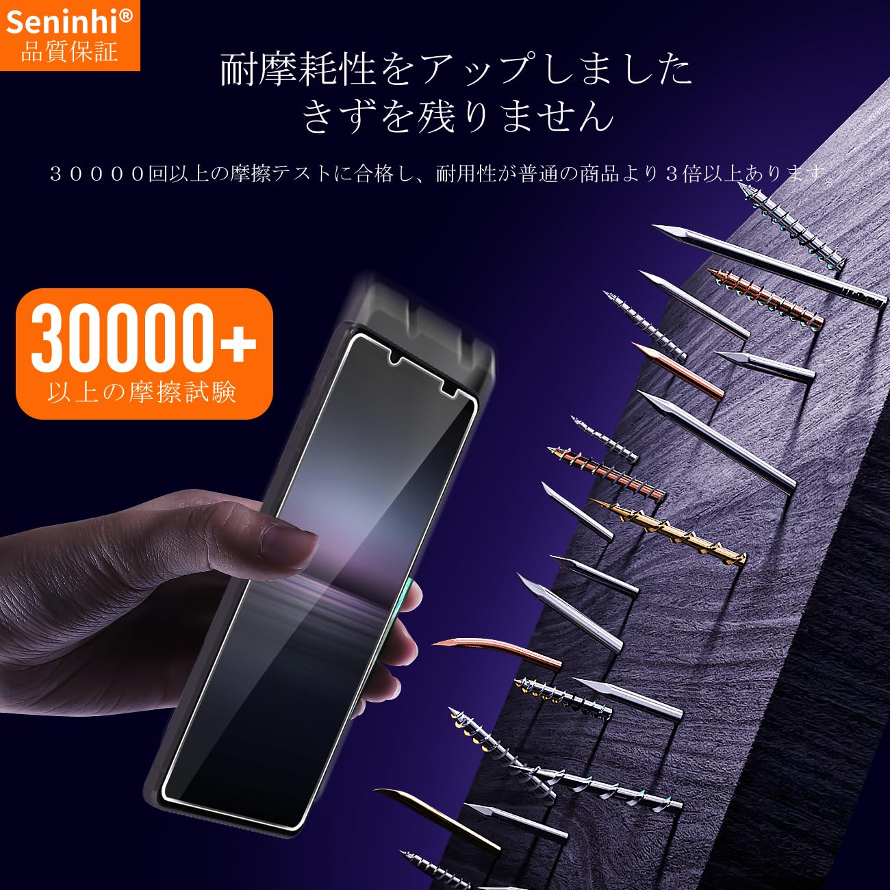 seninhi Xperia 1 ii ガラスフィルム 2枚セット 国産旭硝子素材
